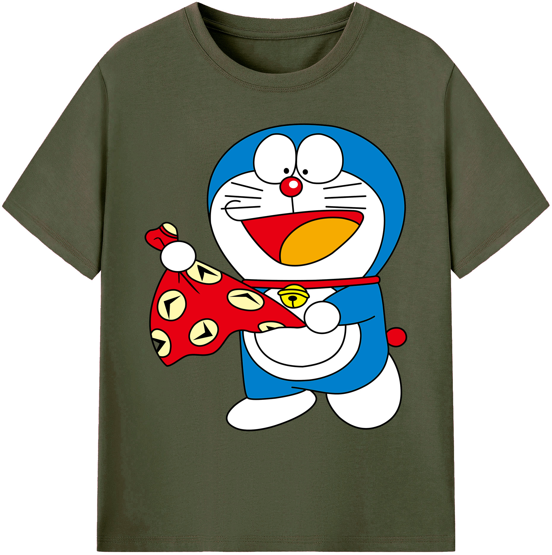 （画像用） ドラえもん Doraemon 綿100％ メンズ半袖Tシャツ｜肌触りやわらか＆通気性